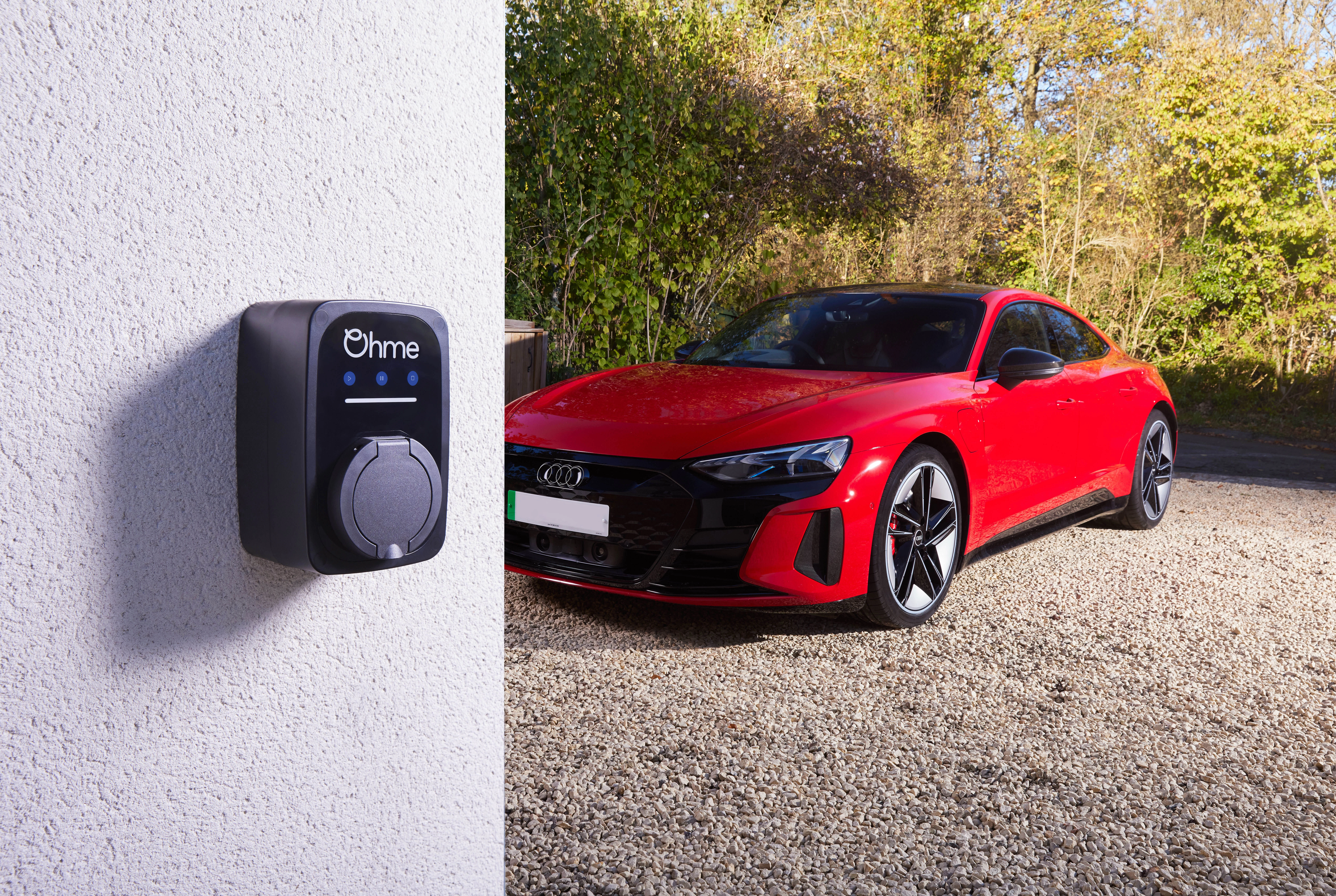 Audi e-Tron GT with Ohme ePod home charger