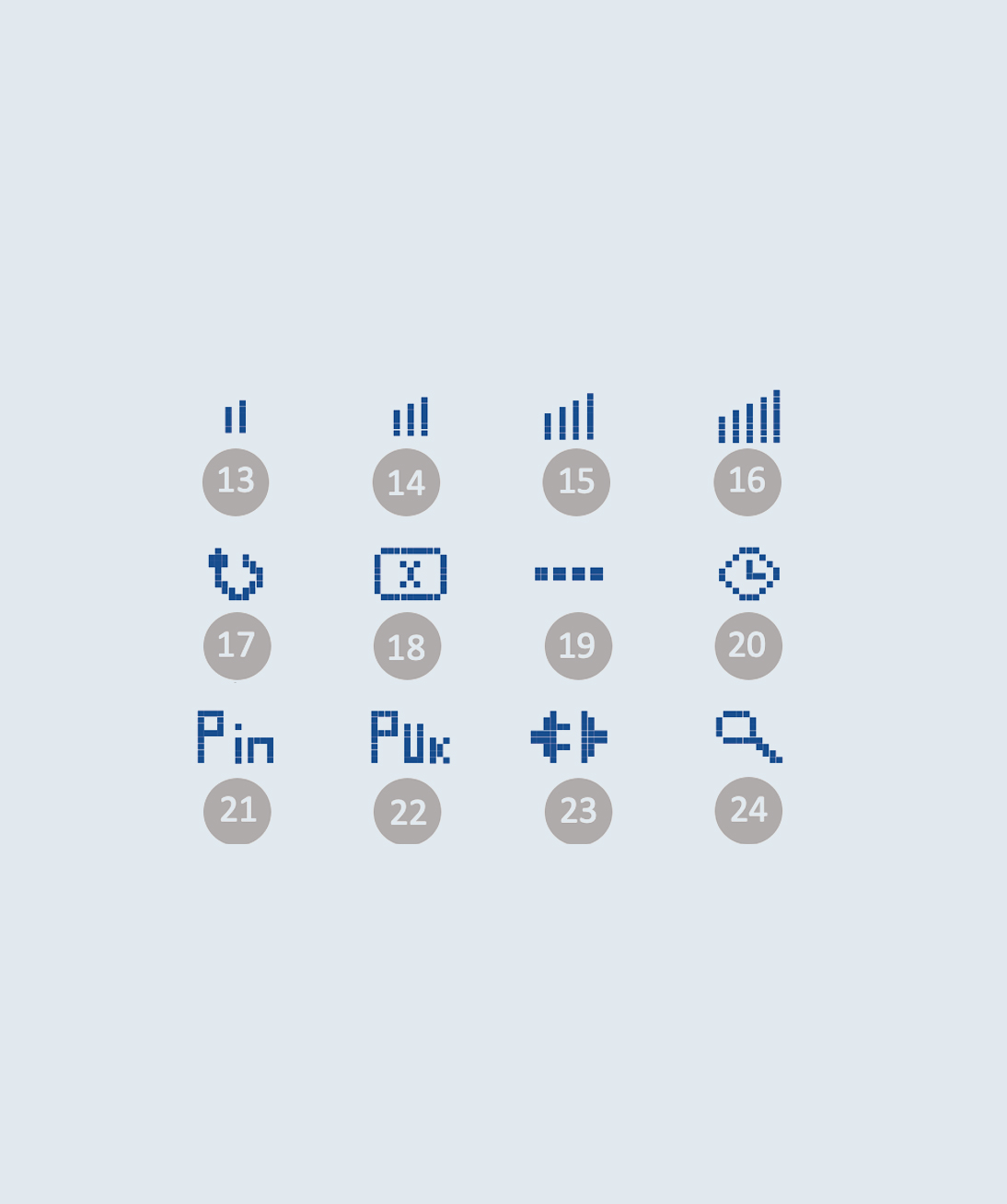 Icons from the Ohme Home/Go EV charger screen