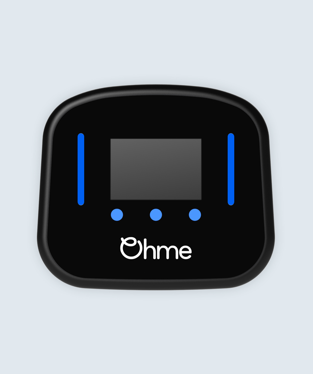 Ohme home pro with blue lights illuminated
