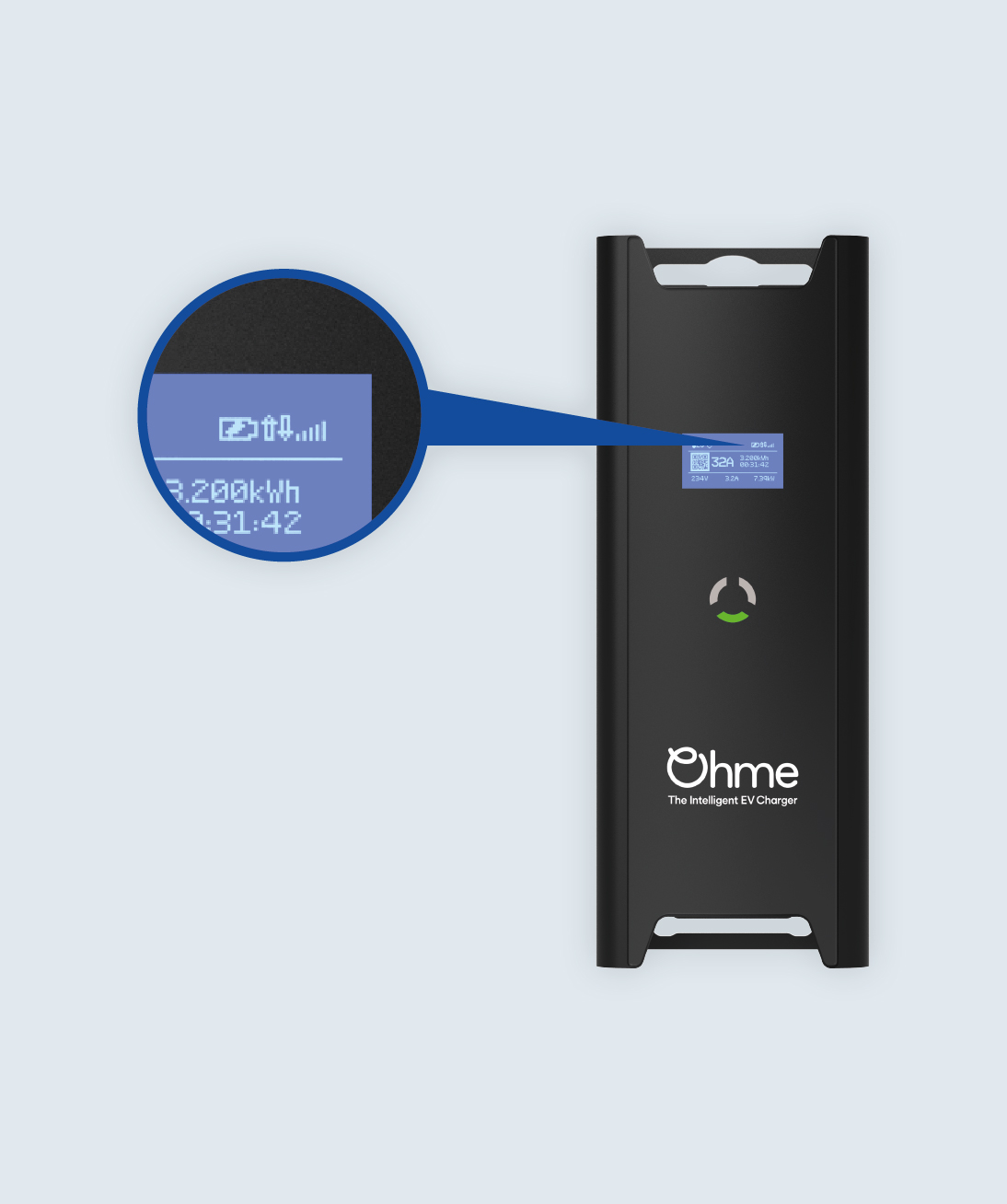 Ohme Home charger display screen