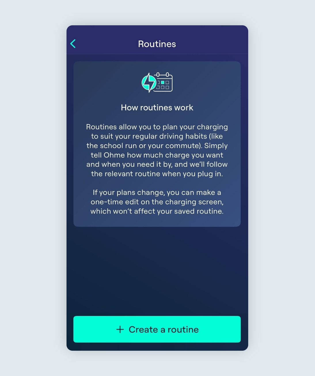 Information page explaining how Routines work