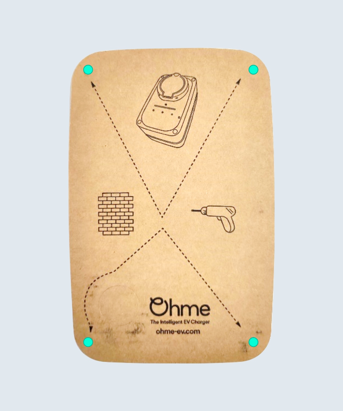 Ohme ePod installation wall template