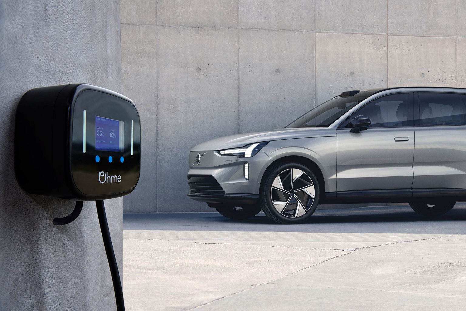 Ohme Home Pro EV charger Volvo EX90
