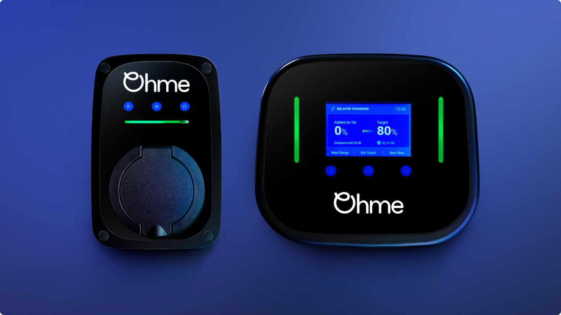 Ohme ePod and Home Pro on a dark background