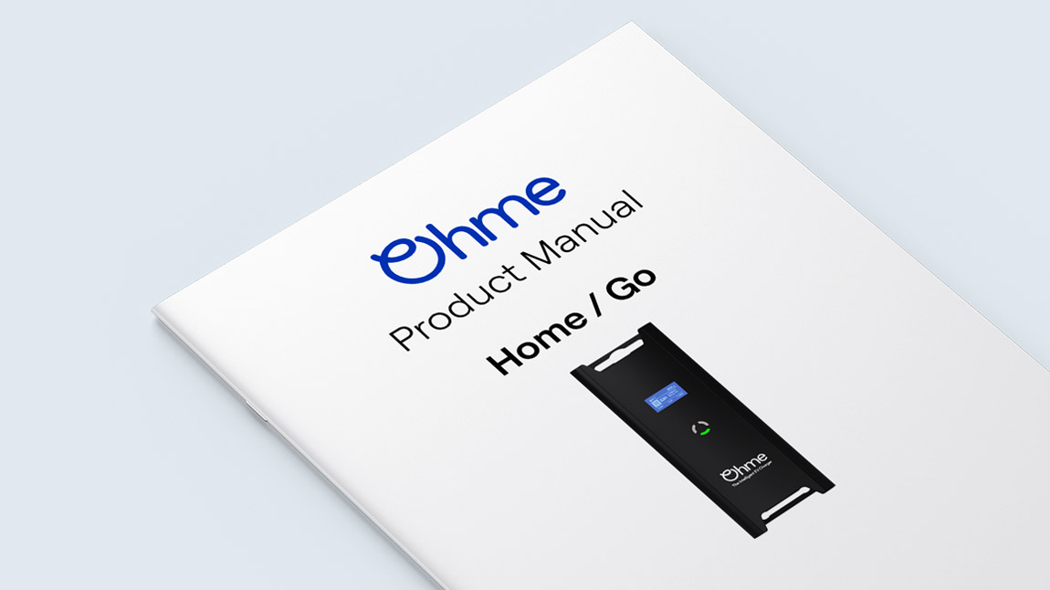 Front cover of the Ohme Home Go product manual