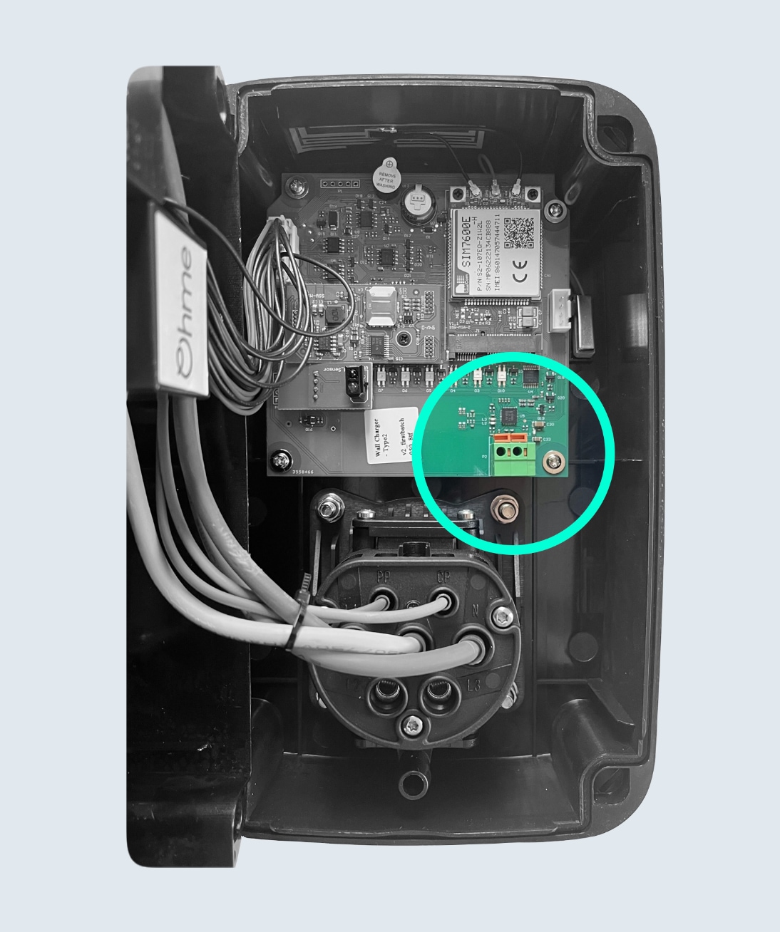 Ohme ePod installation data cable connection