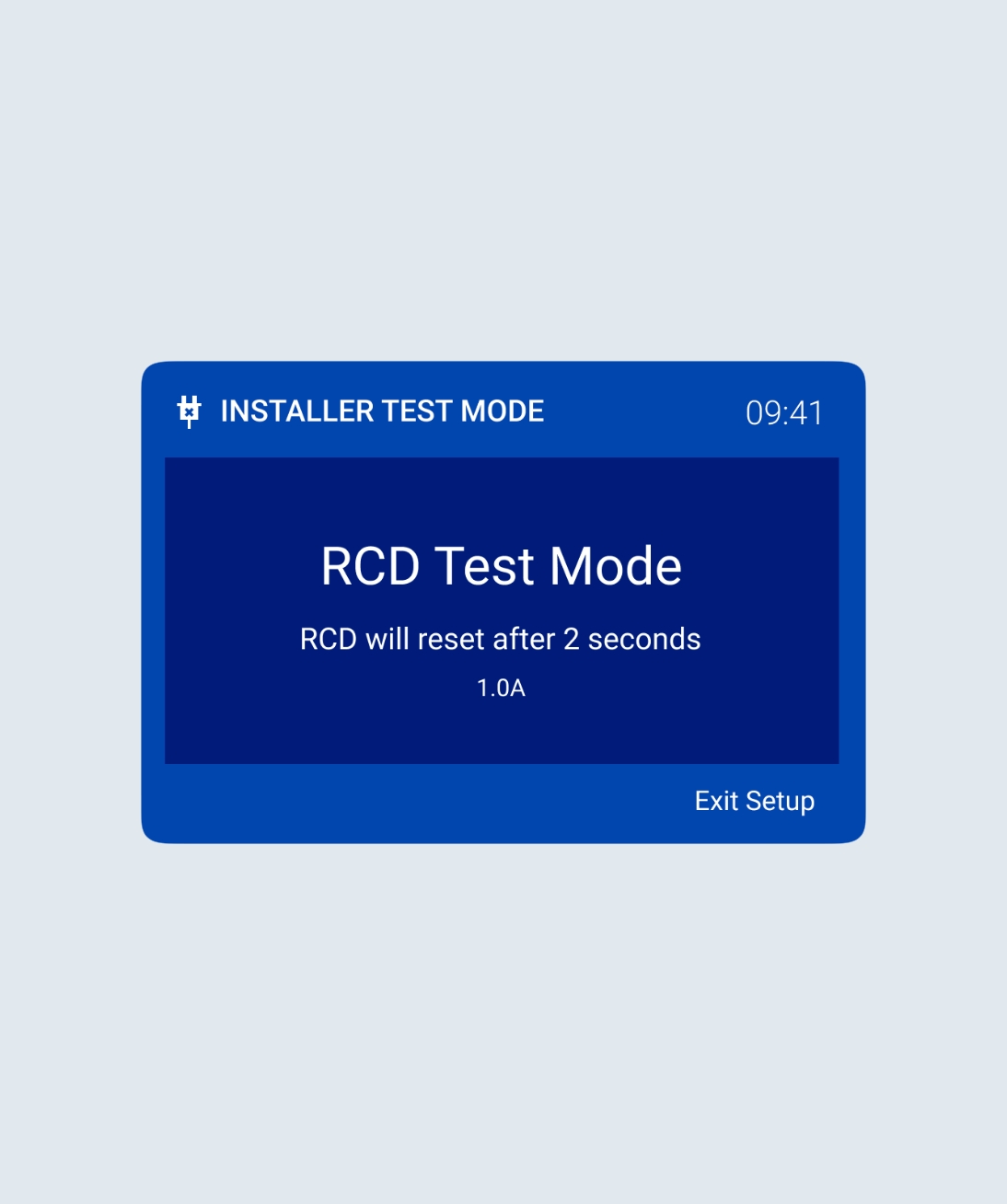 Ohme Home Pro installer mode RCD test mode screen