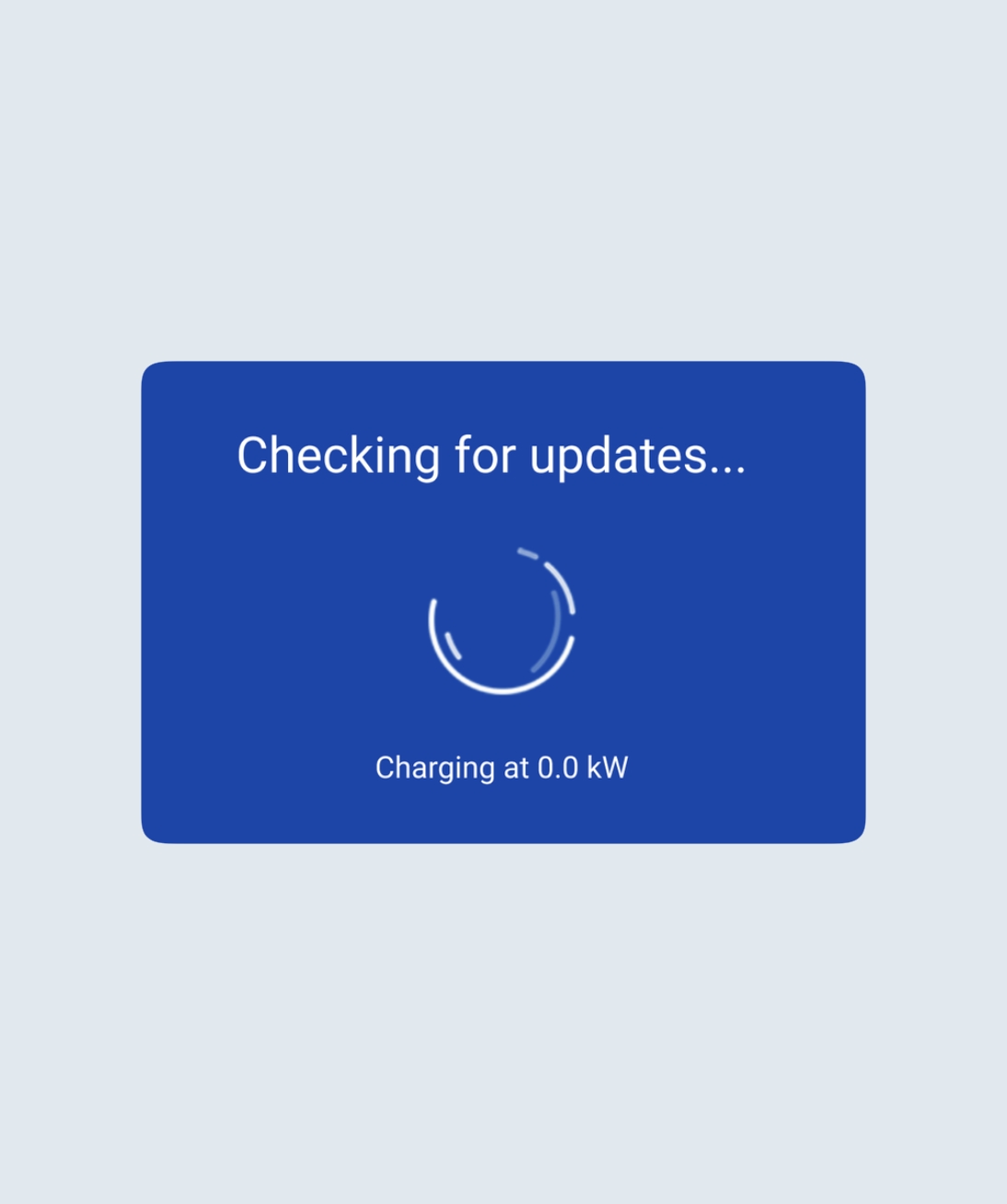 Ohme Home Pro installer mode checking for updates screen