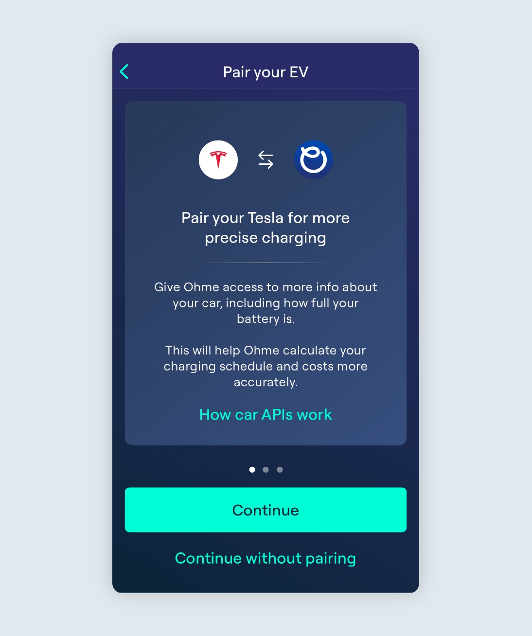 Pair your ev how APIs work info page