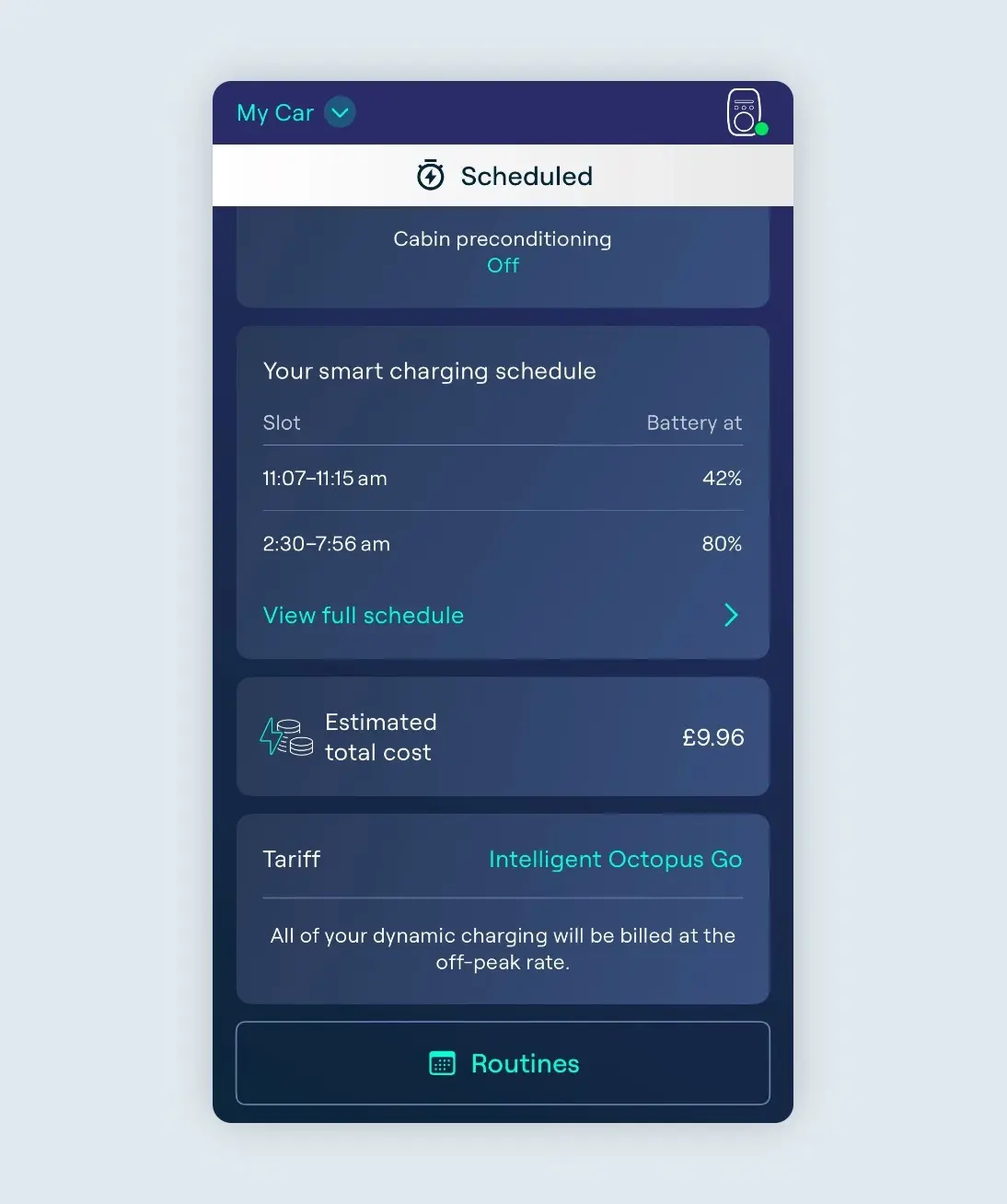 Estimated cost for IOG users