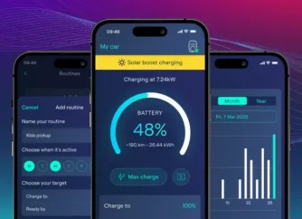 Multiple visuals of the Ohme smartphone app